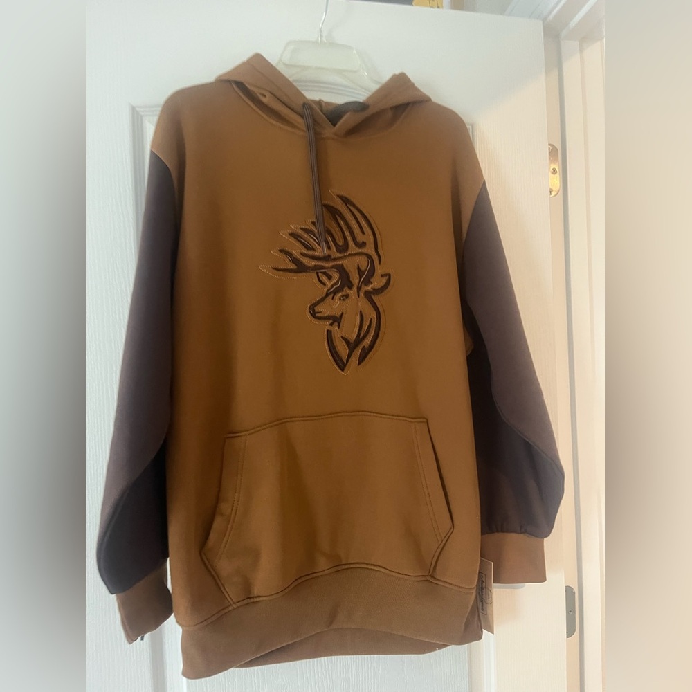 NWT American Legends Mens Pullover Hoodie Deer size large